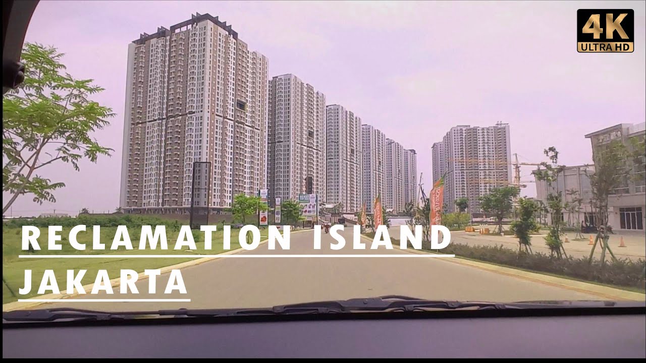 Jakarta 4K - Driving to Reclamation Island PIK 2 by Car - 4K - Tokyo Riverside Apartment