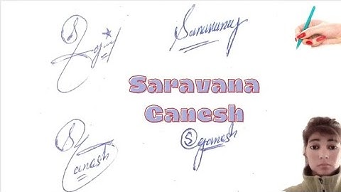 Saravana Ganesh name signature with arooj