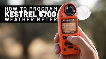 Kestrel 5700 Elite Weather Meter - Overview & Programing