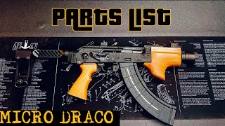 Parts List - Custom Micro Draco