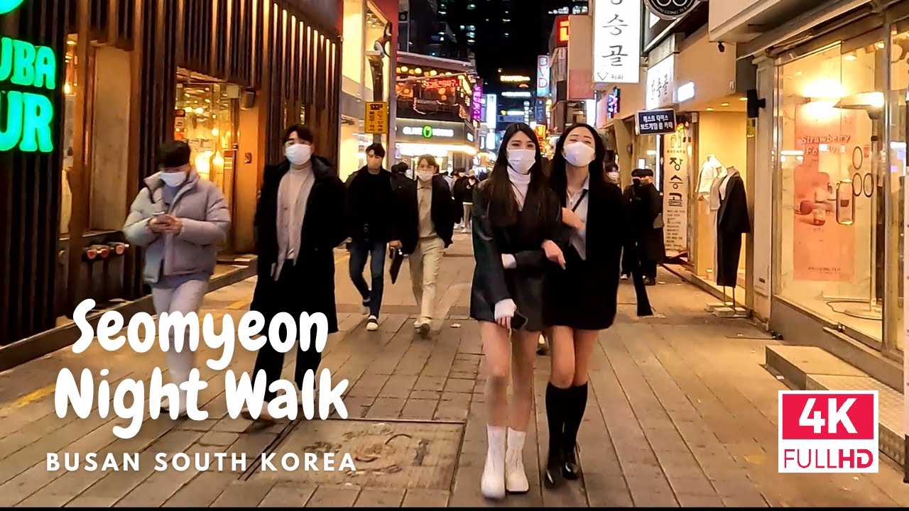 [4K] Exploring Busan Seomyeon Nightlife On Saturday Night Walk | 토요일밤 부산 핫스팟 서면 밤문화