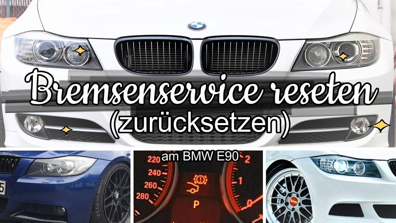 BMW E90 Bremsen Service zurücksetzten (Brake Service reset) - YouTube