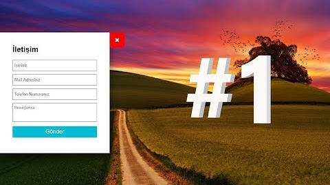 HTML- CSS | Siteniz İçin Şık İletişim Formu Tasarımı #1