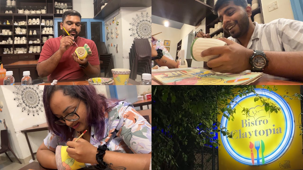 EAT PAINT IN BANGALORE BISTRO CLAYTOPIA YouTube