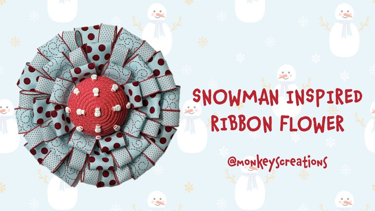 How to Make an All Ribbon Flower: Tutorial #snowman