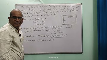 The length and breadth of a rectangular park are in the ratio 8:5.A path 1.5m wide ,running all ....