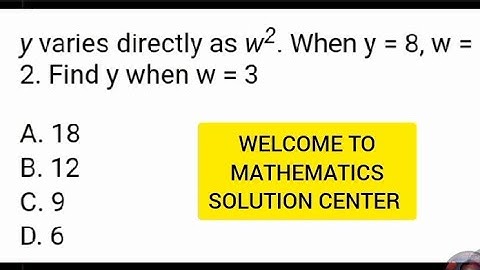DIRECT VARIATION @mathematicssolutioncenter9778