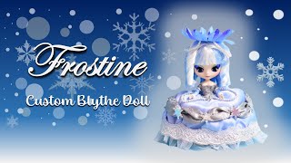 Frostine | Custom Ice Princess Blythe OOAK Doll | By Jodollicious