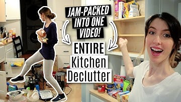 *NEW* Extreme Declutter & Organize 2021 | Messy to Minimalism Series | ENTIRE Kitchen Decluttering!