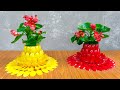 Amazing tips making cute desktop flower pots from a spoon