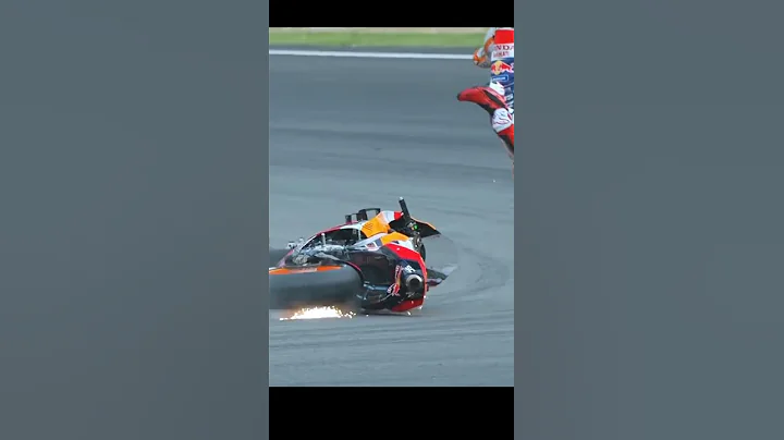 Crash in moto GP | Slow motion | Shorts