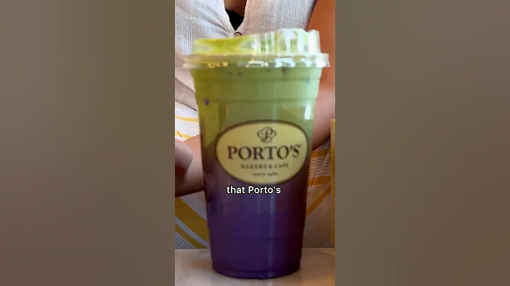 Iced UBE MATCHA Latte from Porto’s #drink #drinks #ubeflavor