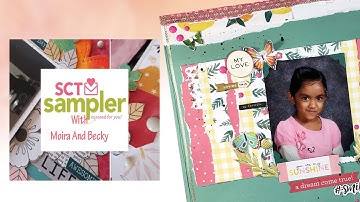 12x12 scrapbook layout process  using 6x6 paper / SCT sampler Scrapbooking  mini Kit /