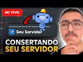 Analisando e CONSERTANDO os Servidores de Discord dos Inscritos 🔴 AO VIVO