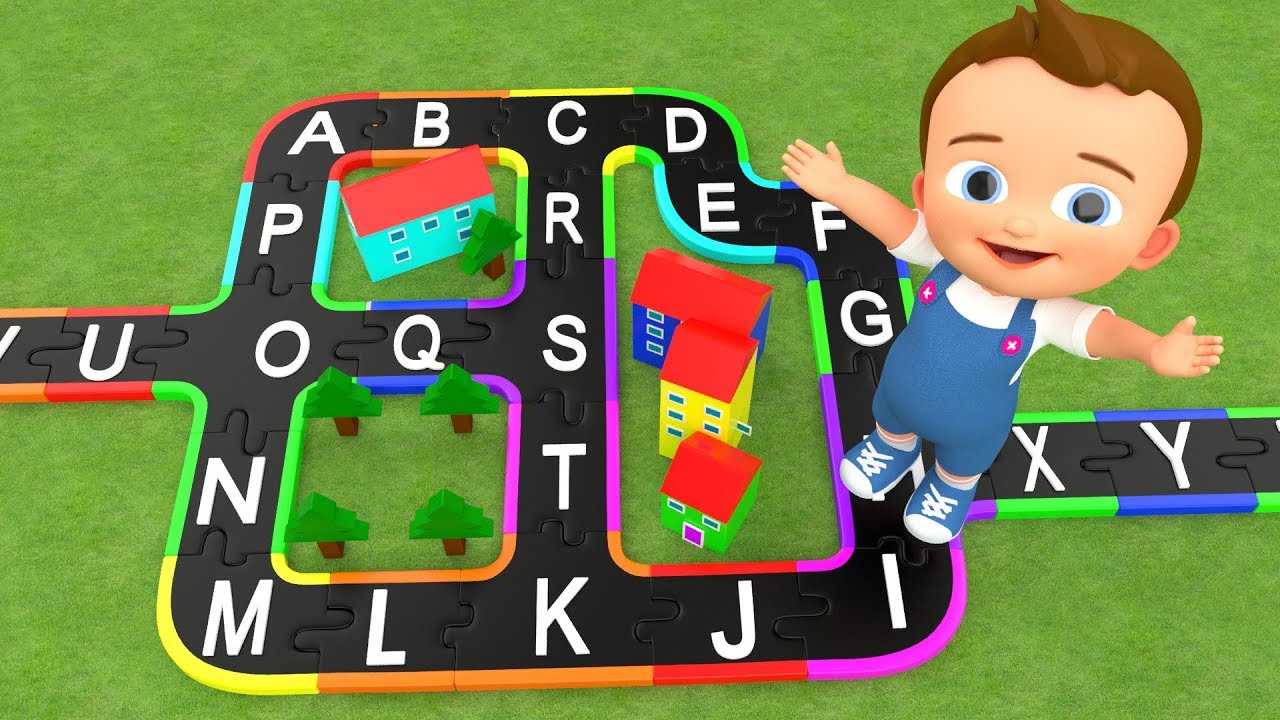 Baby Learning Alphabets with City Puzzle Toy Set Alphabets A to Z 3D Kids Fun Play Kids Educational