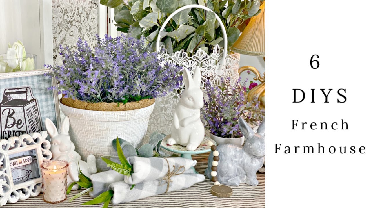 🌿6 DIY DOLLAR TREE DECOR CRAFTS FRENCH FARMHOUSE CHIC🌿"I LOVE SPRING ...