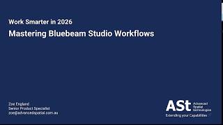 Bluebeam Webinar: Work Smarter in 2026, Mastering Bluebeam Studio Workflow