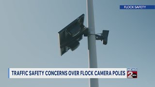 Traffic safety concerns over Flock camera poles