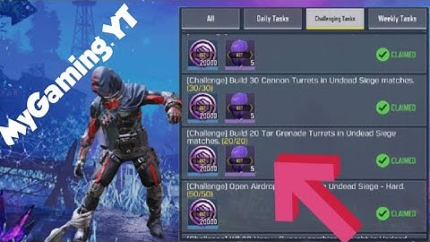 Call Of Duty Mobile Zombies Build 20 Tar Grenade Turrets in Undead Siege matches Task Complete
