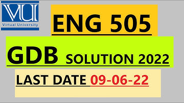 ENG 505 /GDB SOLUTION /SPRING 2022#vu #creative