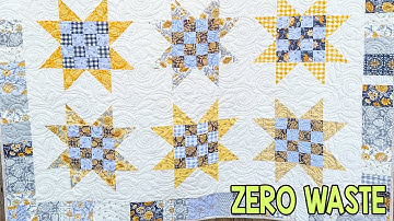 Lumen Flower | Twin Size Quilt Pattern | Sawtooth Star Block Variation | Layer Cake | Scrappy Border