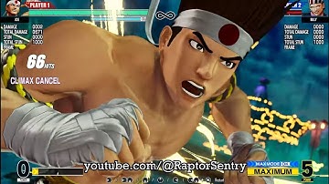 KOF XV Joe Stun TOD 100% 104 Hit Corner Combo (Quick Max, Mid Blue Raw Max)