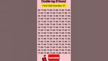 Can You Spot the Odd Number 37 in 5 Seconds? | Viral Brain Teaser Challenge!