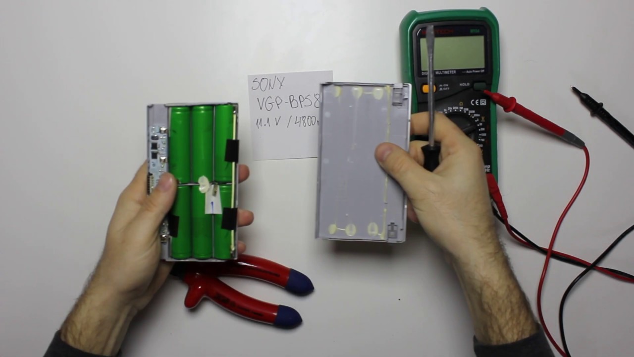 VGP-BPS8 Sony Laptop Battery Teardown - 6x Sony 18650 US18650GR G7 ...
