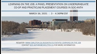 Learning on the Job: Undergraduate Co-op & Practicum/Placement Courses in SocAnth