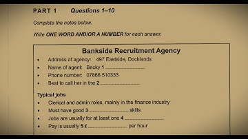 Bankside Recruitment Agency ielts listening | HD Audio 720p Bankside