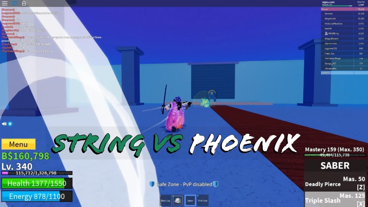 String Vs Phoenix Roblox Blox Piece Youtube - gravity vs phoenix phoenix needs a big nerf roblox blox