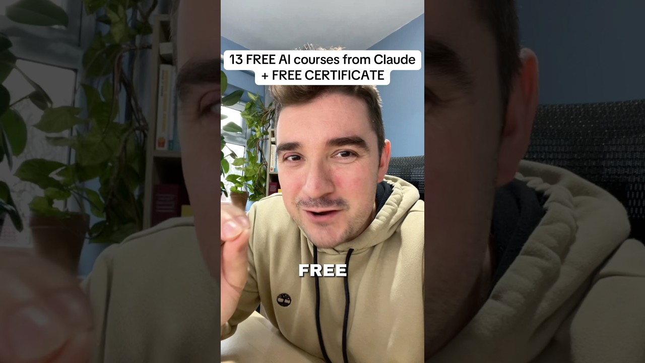 ⁣Claude by Anthropic just dropped 13 Al courses and it comes with FREE certificates #claude #aicourse