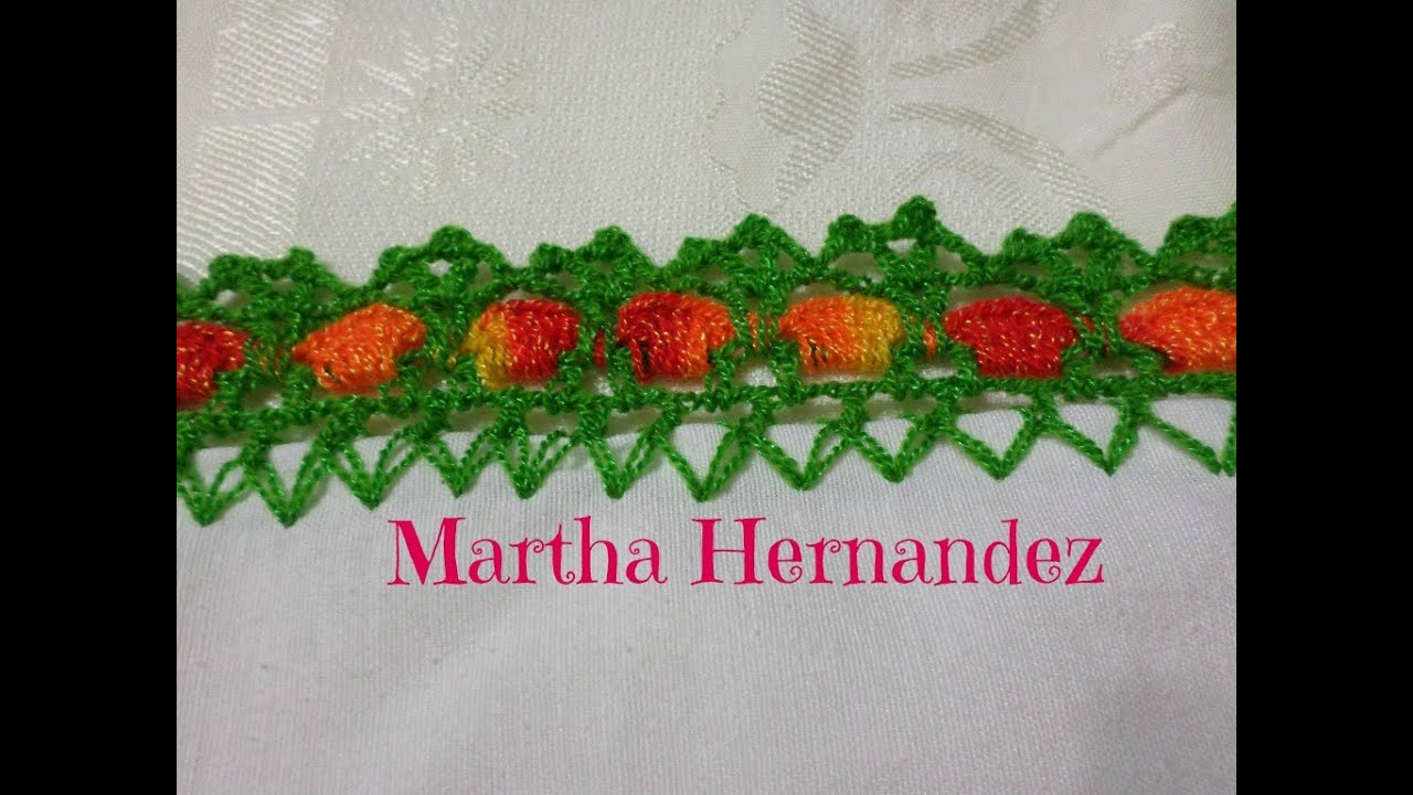 Tutorial Orilla o Puntilla Tejida # 52
