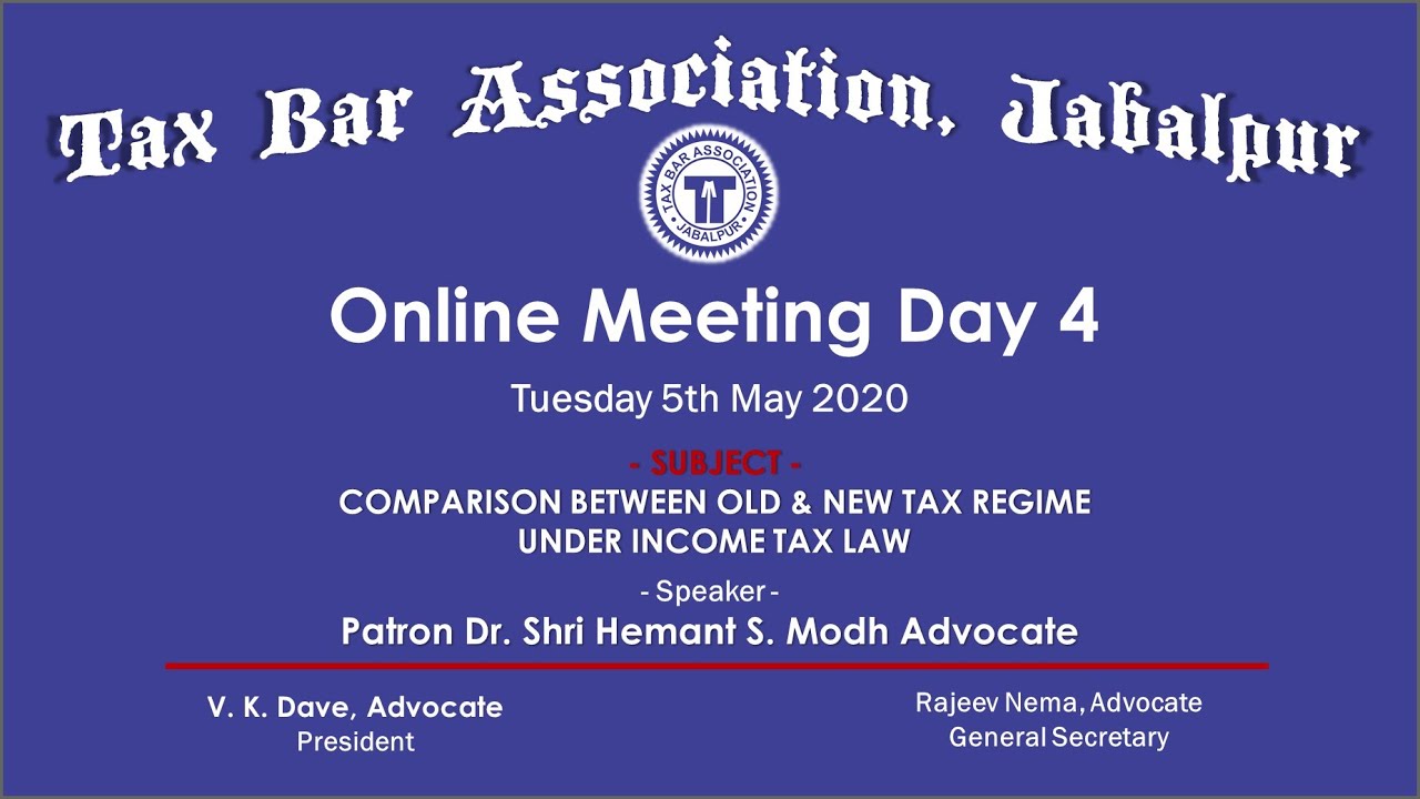 TAX BAR ASSOCIATION, JABALPUR WEBINAR NO. 6 YouTube