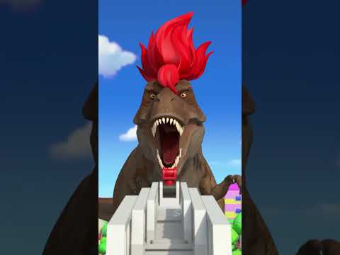 Super Fire Truck Team VS Fire Saurus  #Shorts #Tayo #nurseryrhymes #tayosongs #preschoolsongs