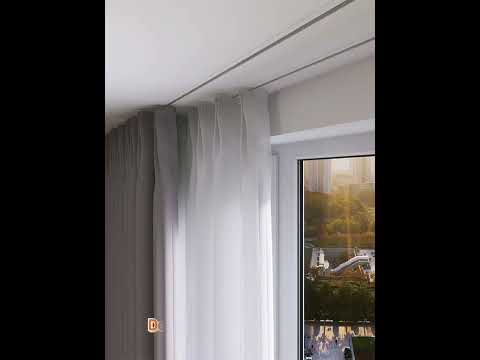 Video: Plafond aluminium gordijnroede