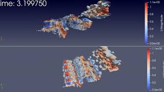[OPENFOAM] 3D Vortex Shedding Past Square Cylinder with Q=2075