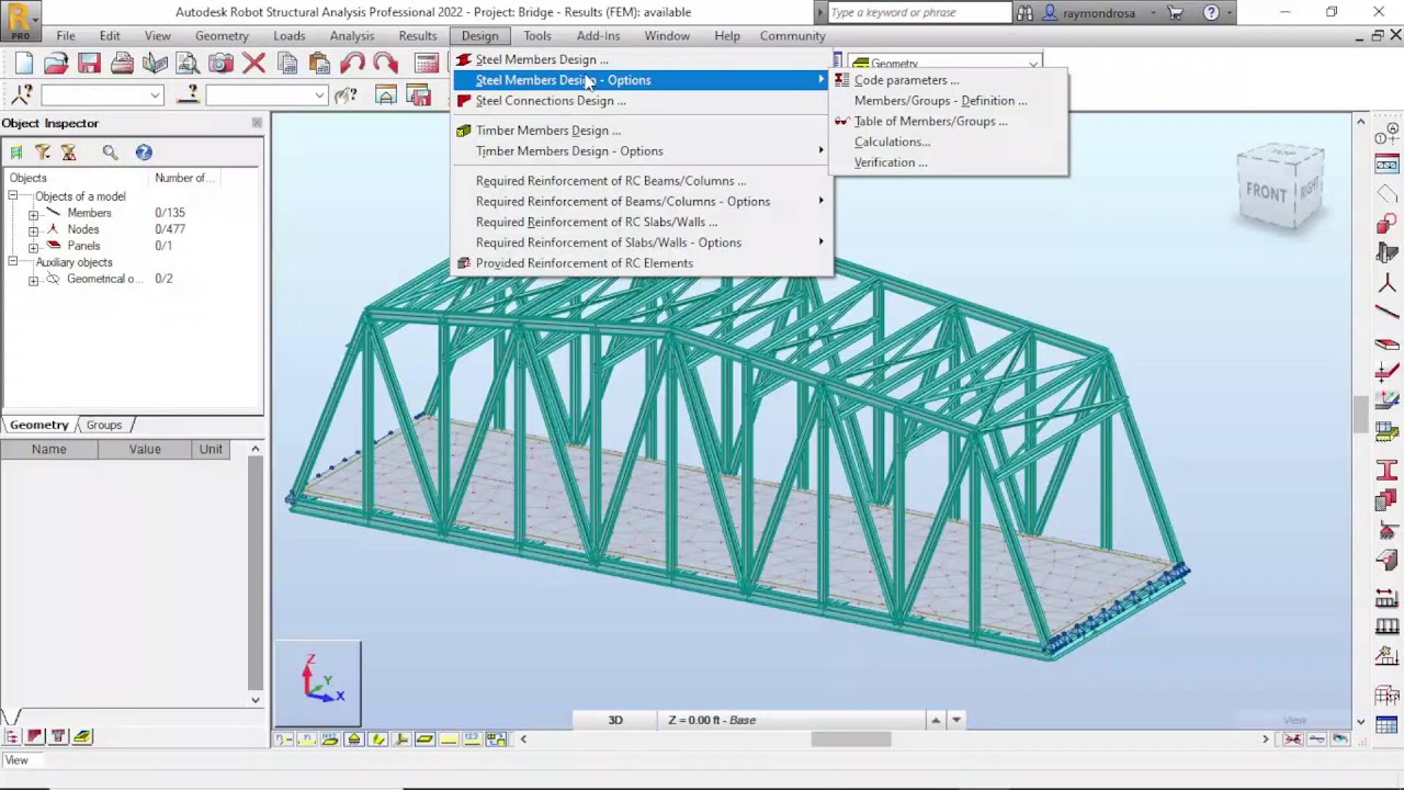 Analizando Un Puente de Acero con Robot Structural