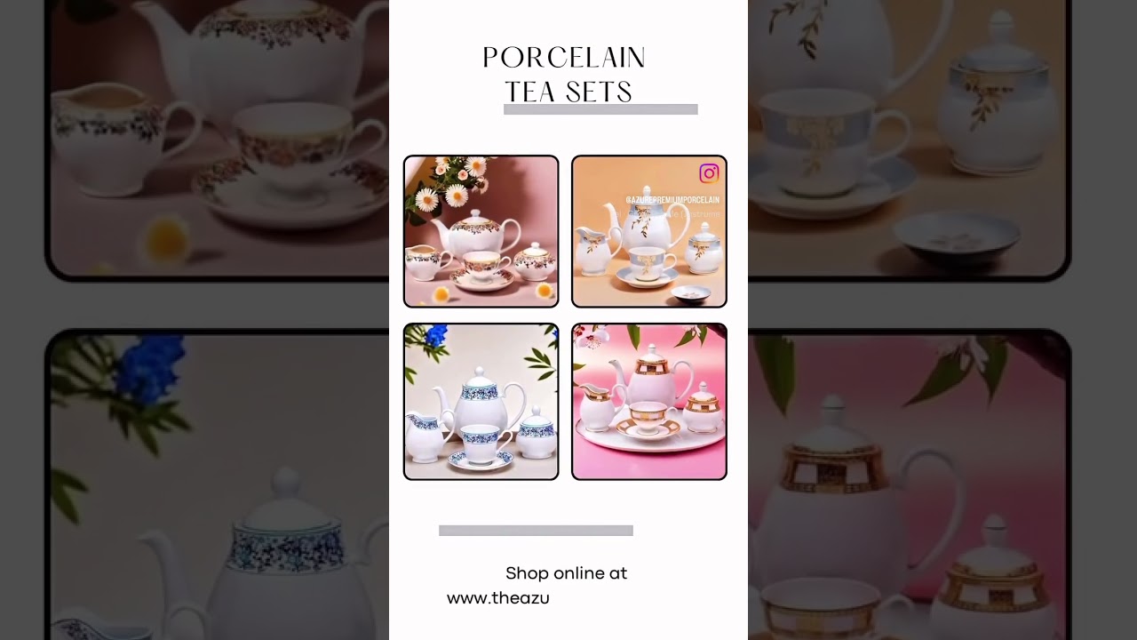 Elegant Tea Time with Azure Premium Porcelain Tea Sets