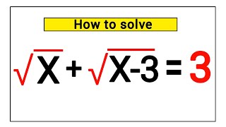 A Nice Square Root Math Problem || Math Olympiad Question || X=?