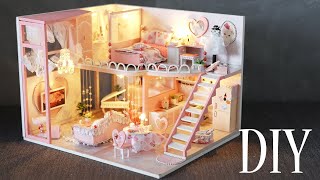 DIY Miniature Dollhouse Kit || ​Dream Of Honey - Duplex Apartment - Relaxing Satisfying Video