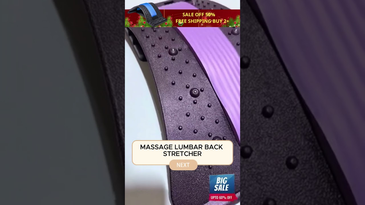 Magnetic Therapy Acupuncture Massage Lumbar Back Stretcher - Docv1