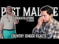 Country Singer Reacts To Post Malone Congratulations