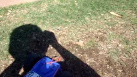 RC18T Jumps 20 feet @ park w/ awsome power!