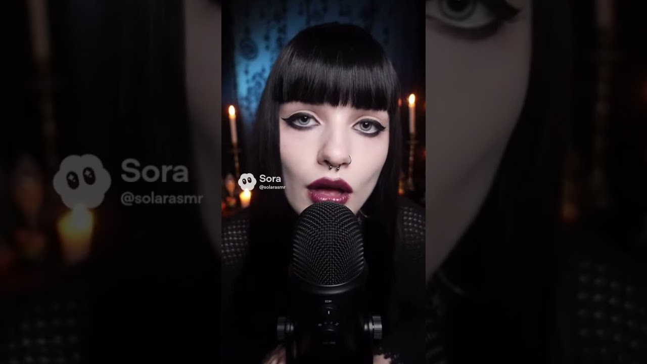 Goth Girl ASMR 🖤 Slow Mouth Sounds 