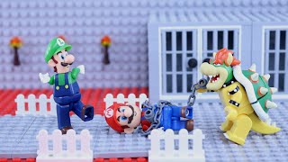 マリオがクッパに捕まった！助けてルイージ！【レゴ】