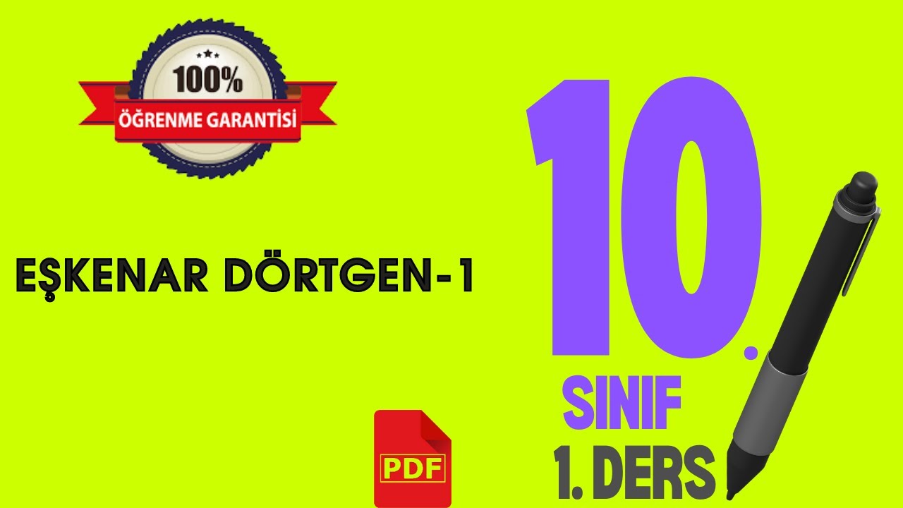 10.Sınıf Matematik | Eşkenar Dörtgen-1 | #10sınıfmatematik