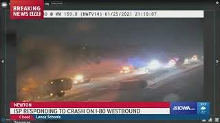 Jack-knifed semi brings I-80 traffic to a halt, conditions still hazardous amid clean-up