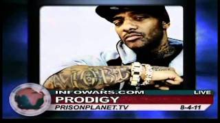 MOBB DEEP PRODIGY EXPOSES THE ILLUMINATI IN RAP ON THE ALEX JONES SHOW PT 2