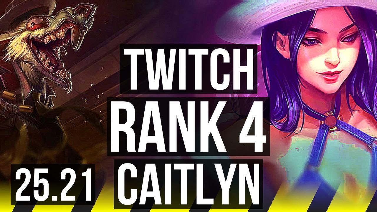 TWITCH & Nautilus vs CAITLYN & Bard (ADC) | Rank 1 Twitch, Rank 4, Godlike | EUW Challenger | 25.21